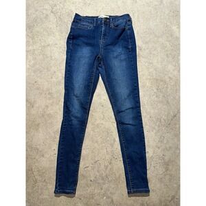 Mudd Jeans Women's Size 3 Blue Denim High-Rise Legging FLX Stretch Flat Front